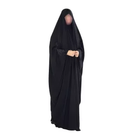  چادر عربی مدل گلدوزی پارچه ندا کره طرح سلاله CH222077