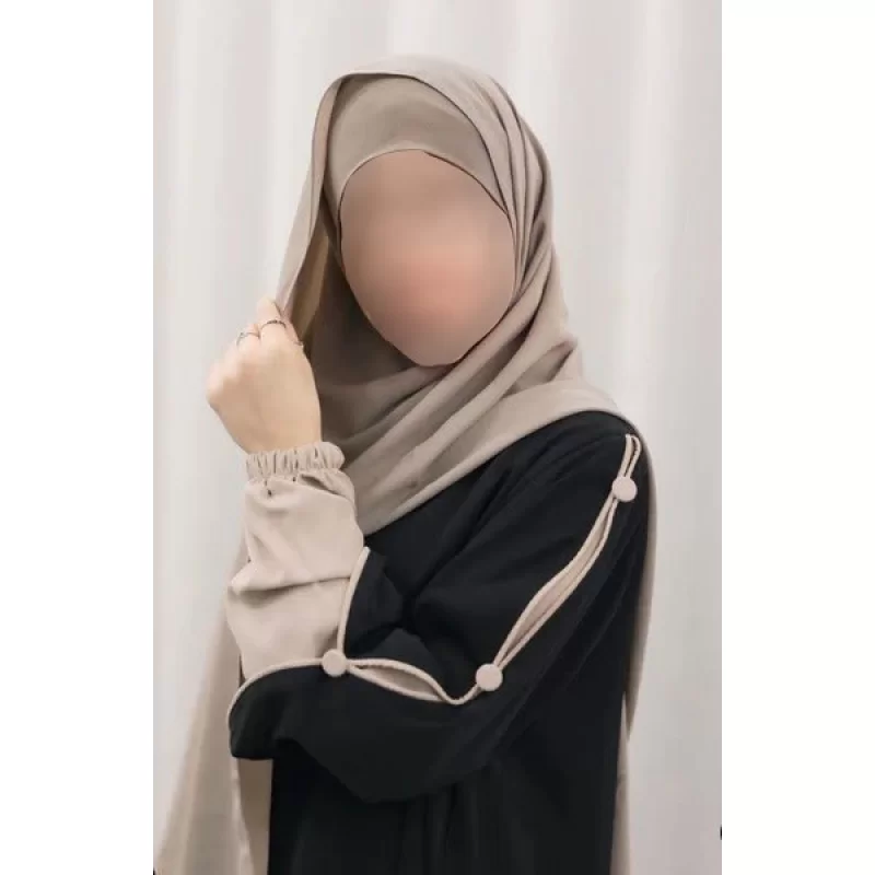شال کلاهدار ساده موکا