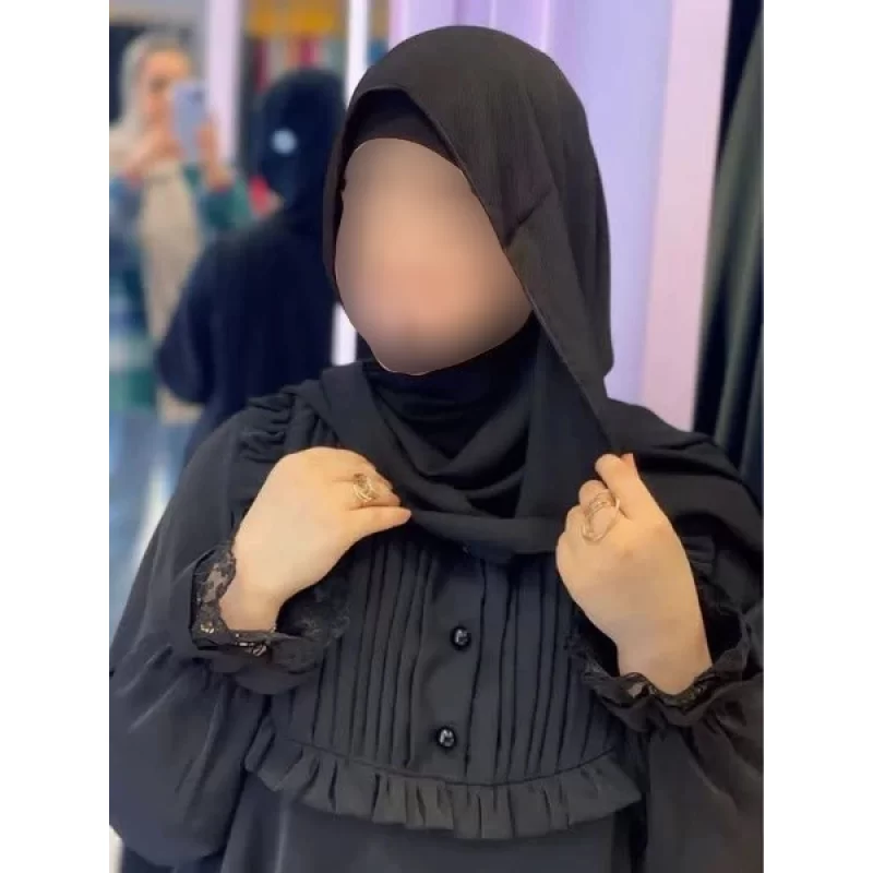شال کلاهدار ساده مشکی