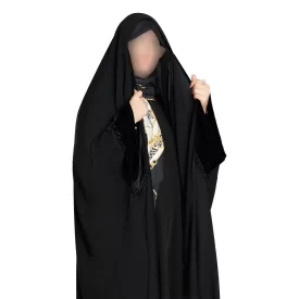  چادر عربی مدل آستین کیمونو ندا کره طرح نگار کد CH422058