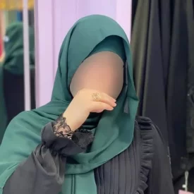 شال کلاهدار ساده سبز