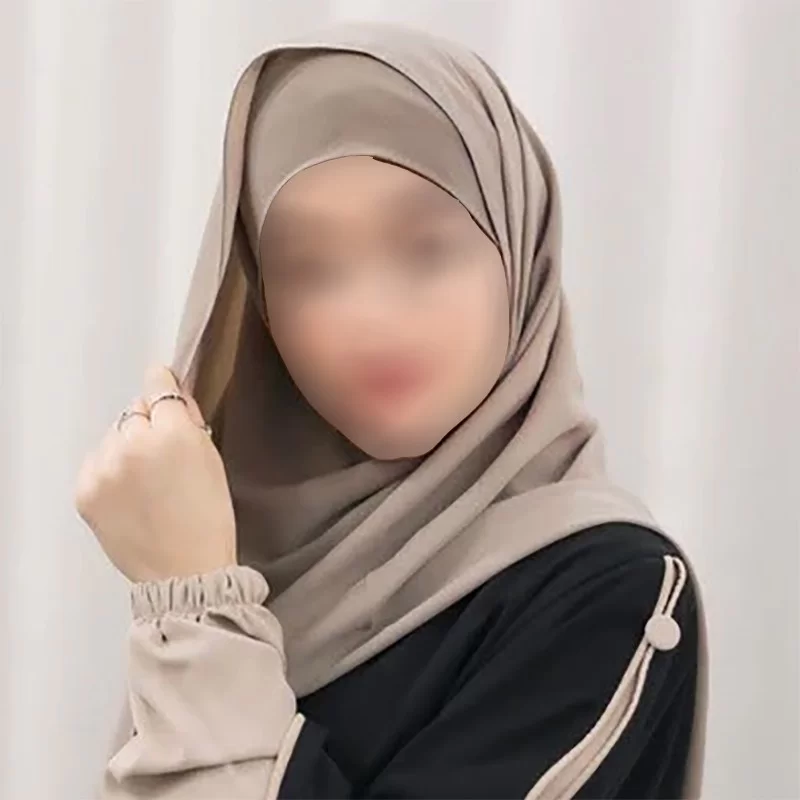 شال کلاهدار ساده موکا