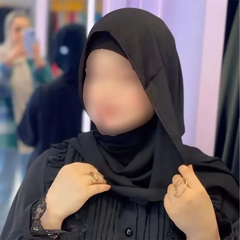 شال کلاهدار ساده مشکی