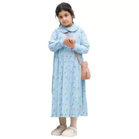  پیراهن کودک مدل جانا رنگ آبی کد AB21011