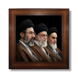 قاب عکس پارچه ای طرح رهبران انقلاب اسلامی کد 01