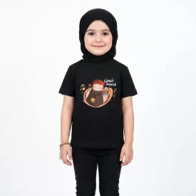  تیشرت مشکی دخترانه طرح محبوبم حسین ع