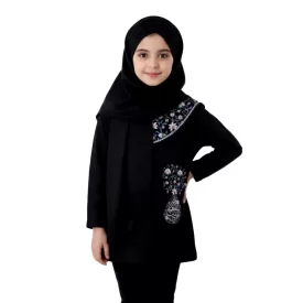 تیشرت مشکی دخترانه طرح یا زینب کبری (س)