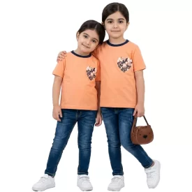  تیشرت دخترانه طرح قلب 