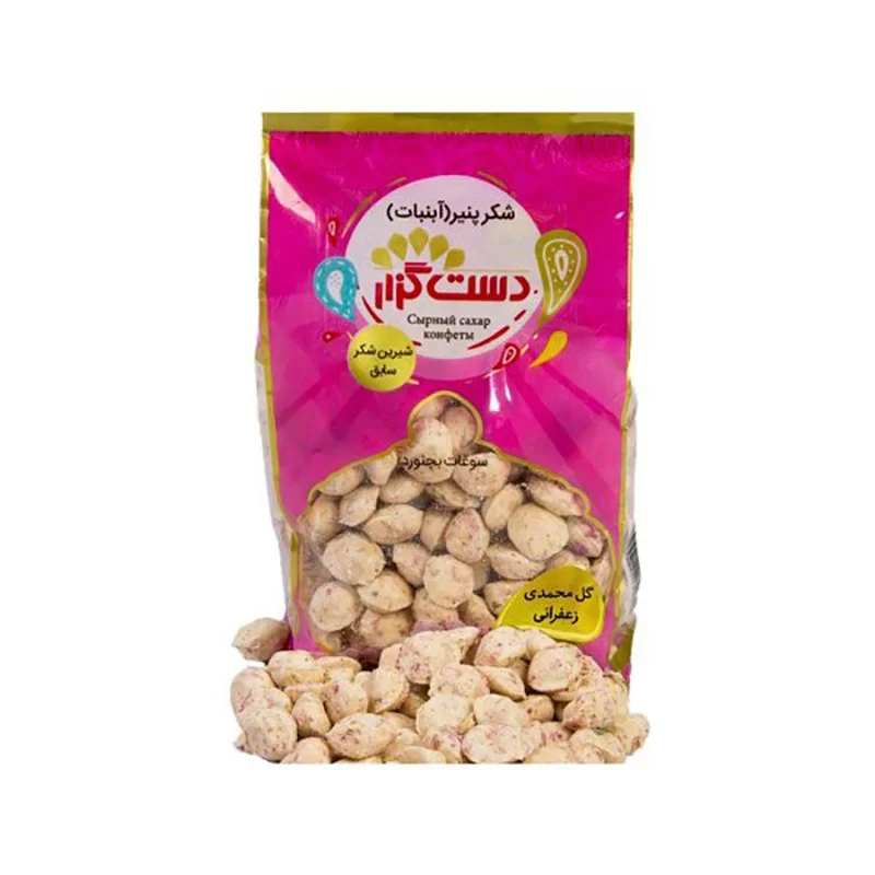 شکر پنیر گل محمدی زعفرانی دست گزار بجنورد - 400 گرم