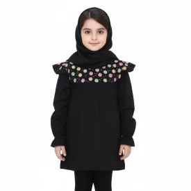 تونیک مشکی دخترانه طرح دلارام کد 121067