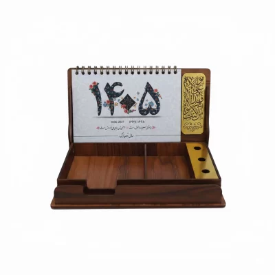 تقویم چوبی رومیزی علوی طرح 2