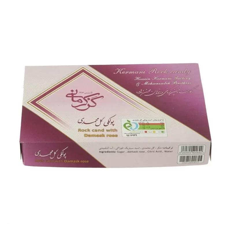 پولکی گل محمدی گز کرمانی - 450 گرم