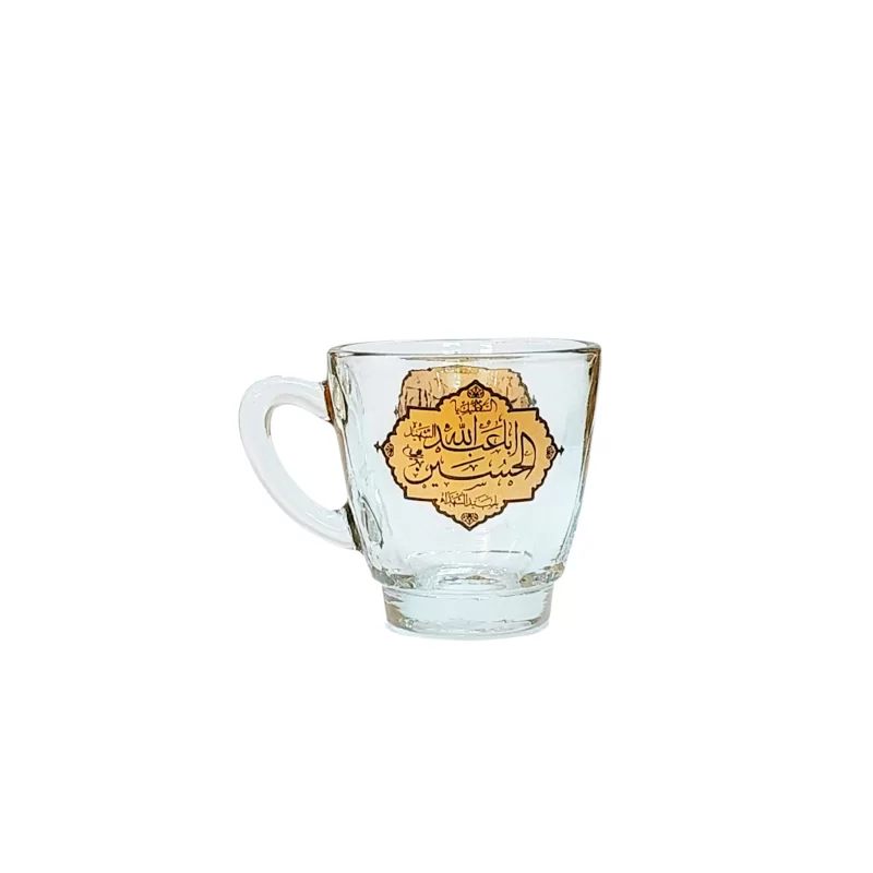 قهوه خوری مذهبی دو طرفه طرح یا اباعبدالله الحسین و یا اباالفضل العباس 6 عددی