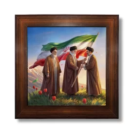 قاب عکس پارچه ای طرح رهبران انقلاب اسلامی