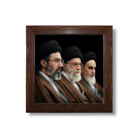 قاب عکس پارچه ای طرح رهبران انقلاب اسلامی کد 02