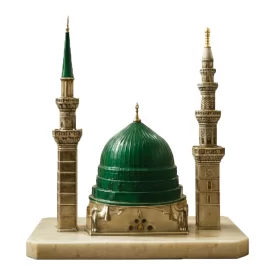 المان برنزی گنبد و گلدسته حرم پیامبر (ص)