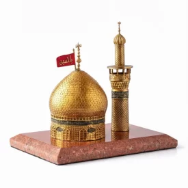 تندیس برنزی گنبد و گلدسته امام حسین (ع)