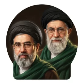 برچسب خودرو طرح رهبر شهید و آقا سیدمجتبی طرح 4