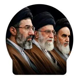 برچسب خودرو طرح امام خمینی و رهبر شهید و آقا سید مجتبی طرح 1
