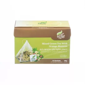 دمنوش گیاهی چای سبز و بهارنارنج - بسته 14 عددی