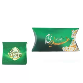 جعبه غدیری و جانماز جیبی رنگ سبز - بسته 10 عددی