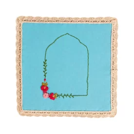 جانماز آبی گلدوزی 