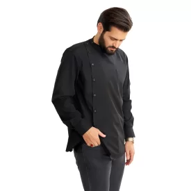 پیراهن مشکی مدل مبین آستین بلند با مچ کد PM11034 