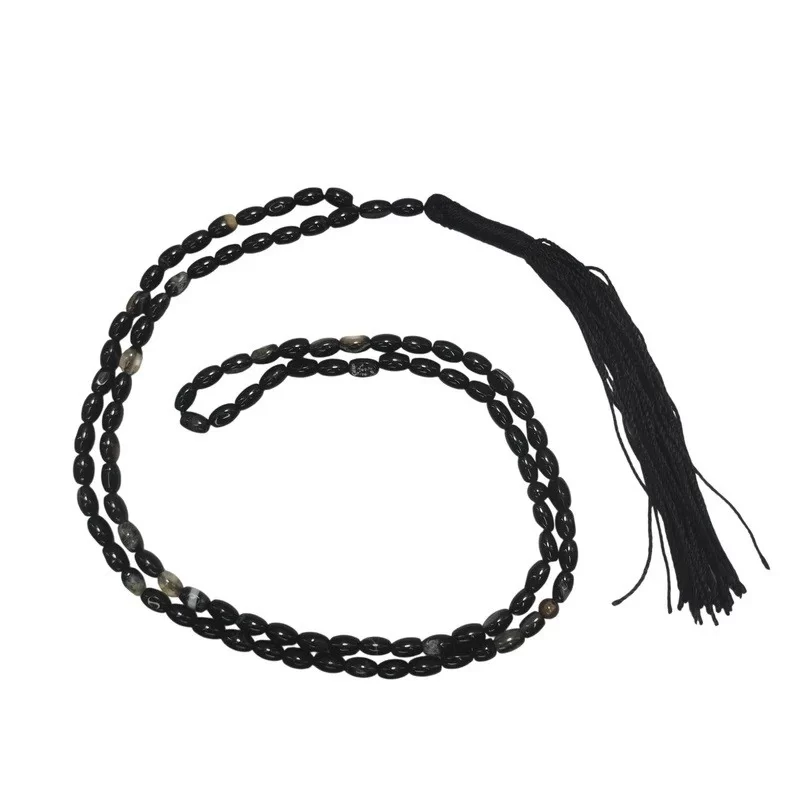 تسبیح عقیق سیاه دانه هلی مدل T017
