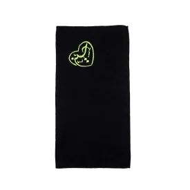 دستمال اشک مشکی گلدوزی زرد طرح یا حسین (ع)