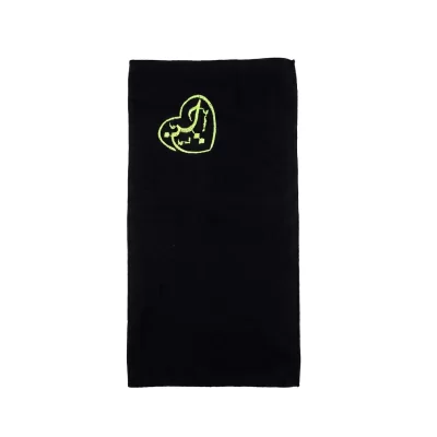 دستمال اشک مشکی گلدوزی زرد طرح یا حسین (ع)