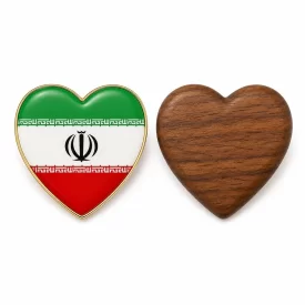 پیکسل چوبی طرح قلبی پرچم ایران