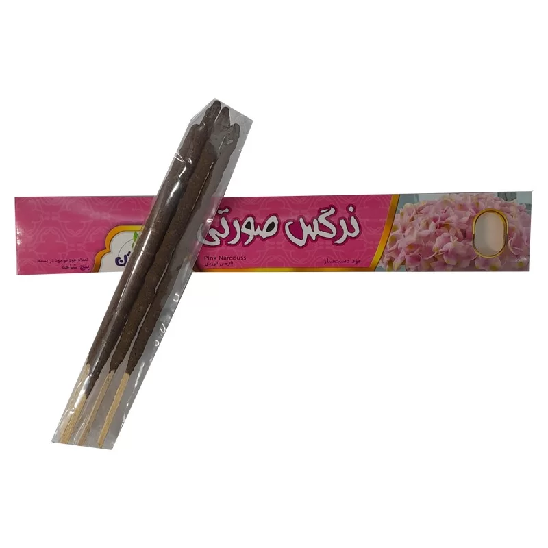 عود دست ساز 5 شاخه رایحه نرگس صورتی