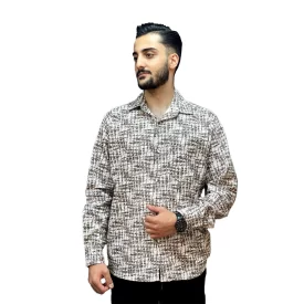 پیراهن مردانه پلی استر رنگ خاکی کد 1302