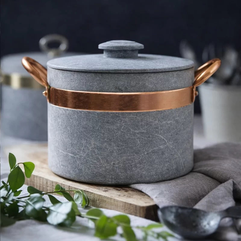 دیگ سنگی مدل آوا با دسته مسی