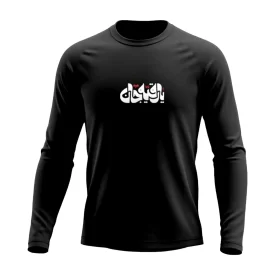 تیشرت مردانه استین بلند پنبه مشکی طرح رقیه جان کد 01
