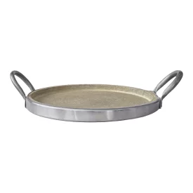 ماهیتابه و گریل سنگی با دسته استیل کلاسیک