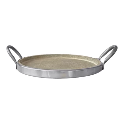 ماهیتابه و گریل سنگی با دسته استیل کلاسیک