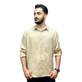 پیراهن پارچه سوفیا رنگ کرم تیره کد 1902