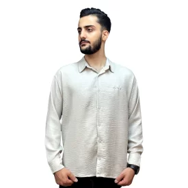 پیراهن پارچه سوفیا رنگ کرم کد 1903