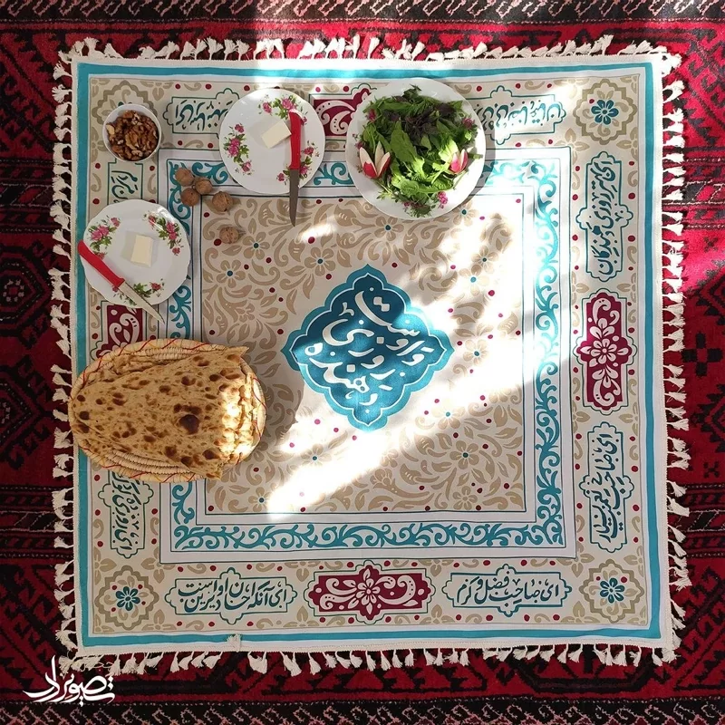 سفره سنتی ایرانی طرح روزی دهنده مدل شش نفره