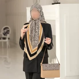 ست کیف و روسری طرح ببری