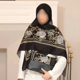 ست کیف و روسری مشکی طرح گوچی لاله