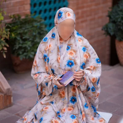 چادر نماز آستین دار کدری نگین دار کد 123