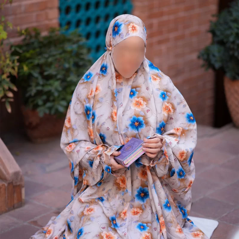 چادر نماز آستین دار کدری نگین دار کد 123