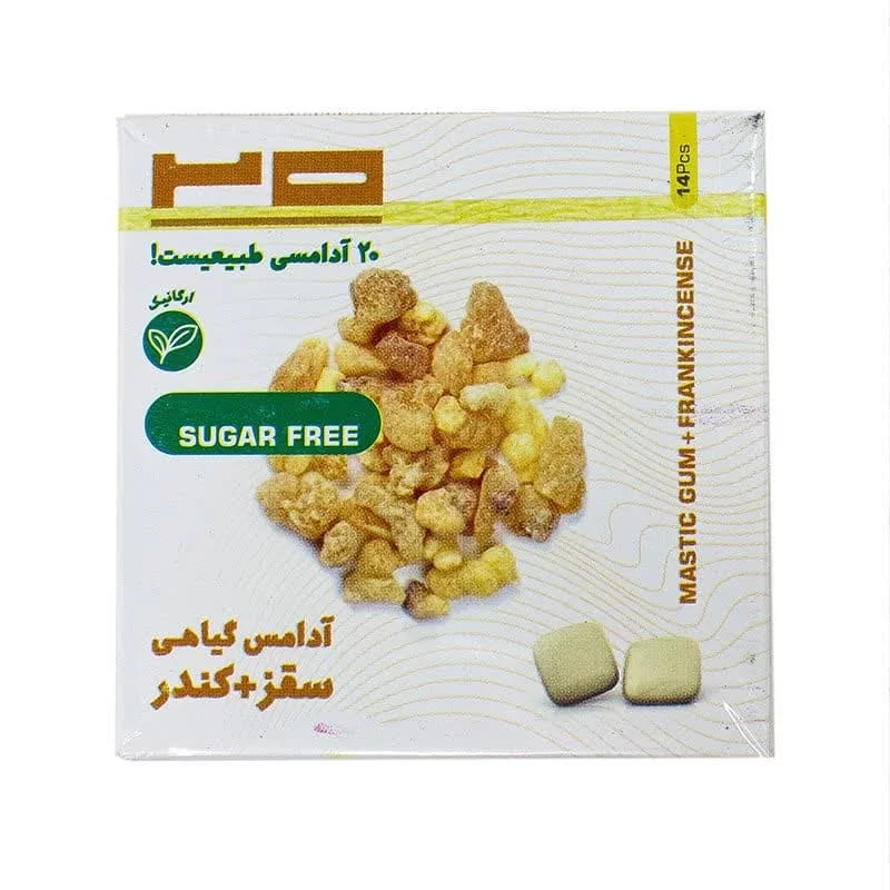 آدامس گیاهی سقز و کندر دیابتی برند 20 تبریز - 25 گرم