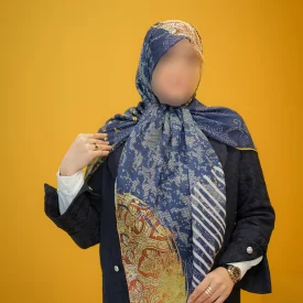 روسری زنانه حریر مدل کویین