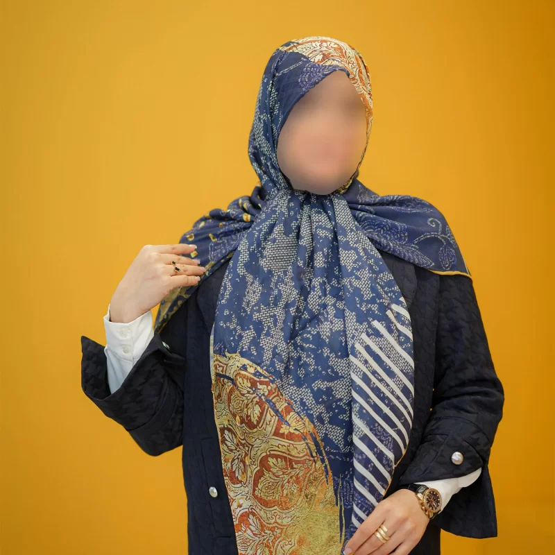روسری زنانه حریر مدل کویین