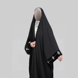 چادر مشکی پارچه میباخ مدل یاسمین ستاره 