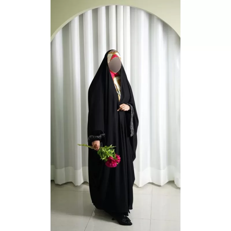 چادر مشکی پارچه نداقطری مدل یاسمین سحر 