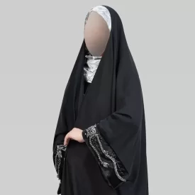 چادر مشکی پارچه نداقطری مدل یاسمین ملکه 